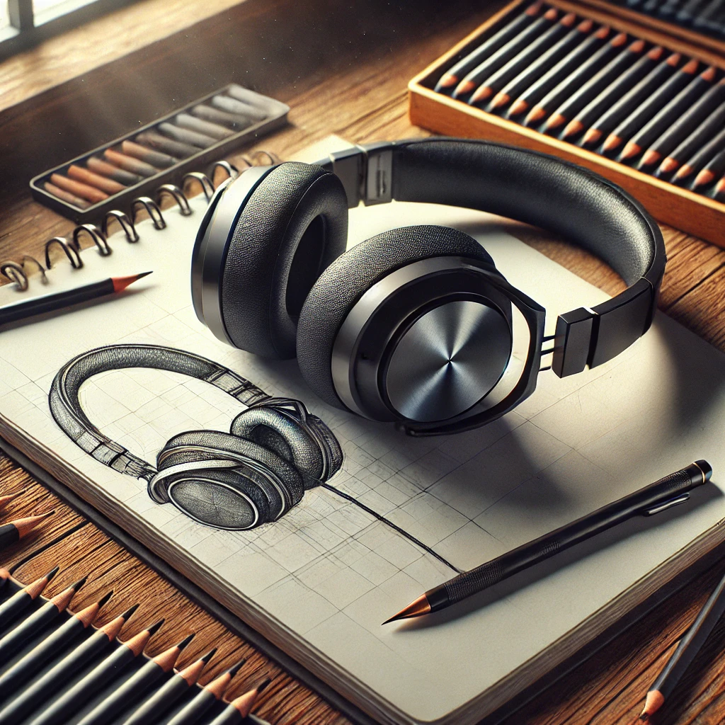 headphones drawing