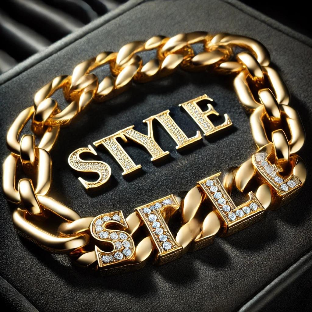 cuban link bracelet letter